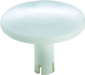 Plunger, round, Ø 11.5 mm, (L x H) 7.15 x 11.5 mm, white, for short-stroke pushbutton, 5.46.001.147/0200