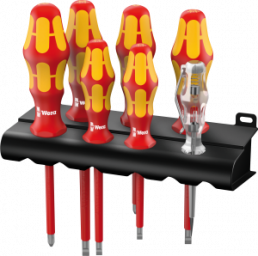 VDE screwdriver kit, PH1, PH2, 2.5 mm, 3.5 mm, 4 mm, 5.5 mm, 3 mm, Phillips/slotted, L 125 mm, 05006147001