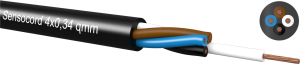 PVC control line Sensocord 4 x 0.34 mm², unshielded, black