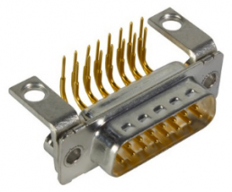 D-Sub plug, 15 pole, standard, angled, solder pin, 09672226801