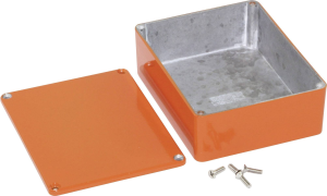 Aluminum die cast enclosure, (L x W x H) 120 x 94 x 42 mm, orange, IP54, 1590BBSOR