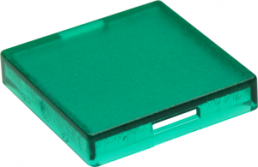 Cap, square, (L x W x H) 16.4 x 16.4 x 3.2 mm, green, for pushbutton switch, 5.49.277.052/1502