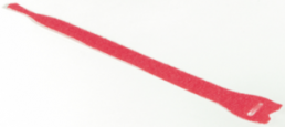 Cable tie with Velcro tape, releasable, polyamide, polypropylene, (L x W) 200 x 12.5 mm, bundle-Ø 60 mm, red, -40 to 85 °C