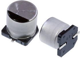 Electrolytic capacitor, 100 µF, 25 V (DC), ±20 %, SMD, Ø 8 mm