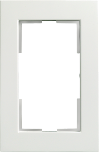 DELTA miro plastic titanium white frame, double for double socket outlet