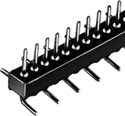 Pin header, 50 pole, pitch 1.27 mm, straight, black, 10007582