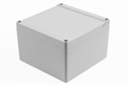 ABS enclosure, (L x W x H) 140 x 140 x 90 mm, light gray (RAL 7035), IP66, 1555QAGY