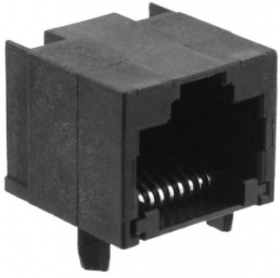 Socket, RJ45, 8 pole, 8P8C, Cat 5, solder connection, through hole, 1-406525-1