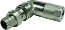 Plug, M12, 5 pole, crimp connection, screw locking, angled, 21038213505