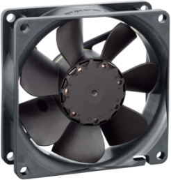 DC axial fan, 12 V, 80 x 80 x 25 mm, 79 m³/h, 37 dB, ball bearing, ebm-papst, 8412 NH