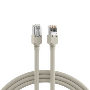 Patch cable, RJ45 plug, straight to RJ45 plug, straight, Cat 5e, S/UTP, PVC, 0.5 m, gray