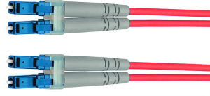 FO duplex patch cable, LC to LC, 2 m, OM2, multimode 50/125 µm