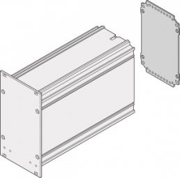Frame Type Plug-In Unit Rear Panel, Plain, 3U, 12 HP