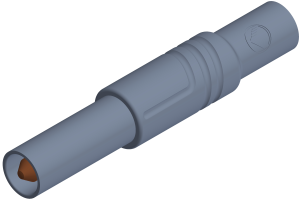 4 mm plug, screw connection, 0.5-1.5 mm², CAT III, gray, LAS S G GR