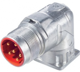 Surface-mounting plug, 8 pole, crimp connection, screw locking, angled, 24420058