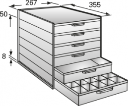 1629, drawer, gray (without insert)