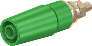 4 mm socket, screw connection, mounting Ø 8.3 mm, CAT II, green, 23.3050-25