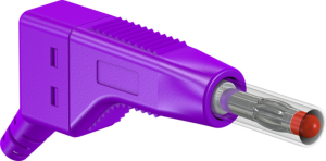 4 mm plug, screw connection, 1.0 mm², purple, 64.9325-26
