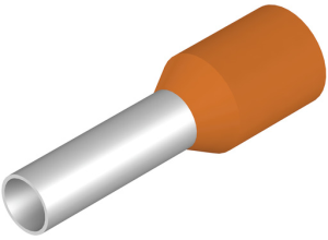 Insulated Wire end ferrule, 4.0 mm², 15 mm/8 mm long, DIN 46228/4, orange, 9036230000