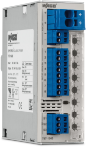 Electronic circuit breaker, 8 pole, T characteristic, 2 A, 24 V (DC), push-in, DIN rail, IP20