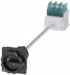 Main switch, Rotary actuator, 3 pole, 32 A, 690 V, (W x H x D) 67 x 79 x 349 mm, front installation/DIN rail, 3LD2215-0TK51