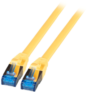Patch cable highly flexible, RJ45 plug, straight to RJ45 plug, straight, Cat 6A, S/FTP, LSZH, 2 m, yellow