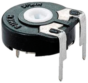 Cermet trimmer potentiometer, 10 kΩ, 0.5 W, THT, on top, PTC 15 LV 10K