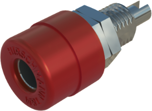 4 mm socket, screw connection, mounting Ø 8 mm, CAT O, red, BIL 20 RT