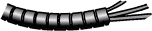 Cable protection conduit, 3 mm, black, PTFE, GTB-30-BLACK