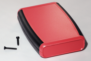 ABS handheld enclosure, (L x W x H) 147 x 89 x 25 mm, red, IP54, 1553DRDBK