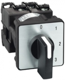 Step switch, Rotary actuator, 1 pole, 12 A, 690 V, (W x H x D) 45 x 45 x 87 mm, front mounting, K1C003QLH