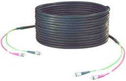 FO cable, ST to ST, 1 m, OM2, multimode 50 µm