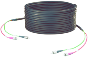 FO cable, ST to ST, 100 m, OM2, multimode 50 µm