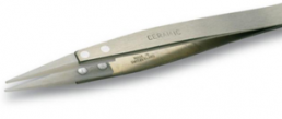ESD precision tweezers, antimagnetic, stainless steel, 130 mm, 249CER