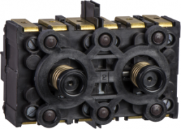 Spring return contact block - 3 NO - front mounting, 40 mm centres