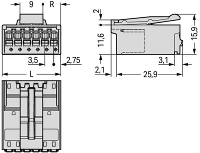 2091-1523/002-3000 WAGO PCB Connection Systems Image 2