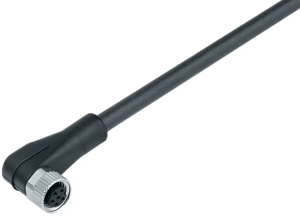 Sensor actuator cable, M8-cable socket, angled to open end, 8 pole, 2 m, PUR, black, 1.5 A, 79 3806 52 08
