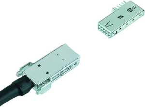 Male connector, 10 pole, pitch 2 mm, IDC connection, straight, 27111618001