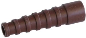 Bend protection grommet, cable Ø 4.6 to 5.4 mm, RG-58C/U, 0.6/2.8-4.7, L 44.5 mm, plastic, brown