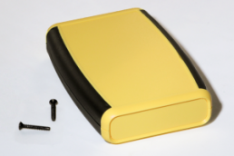 ABS handheld enclosure, (L x W x H) 117 x 79 x 25 mm, yellow, IP54, 1553BYLBK