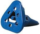 Plug, unequipped, 3 pole, straight, 3 rows, blue, W3S-1939-P012