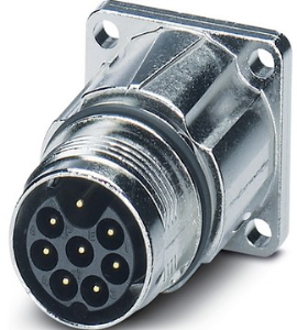 Surface mount socket, 5 pole, crimp connection, straight, 44423076