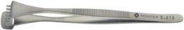 ESD wafer tweezers, uninsulated, antimagnetic, stainless steel, 130 mm, 5-415
