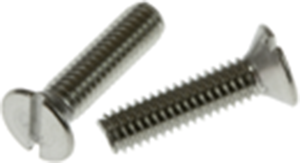 Countersunk head screw, slotted, M2.5, Ø 4.7 mm, 6 mm, stainless steel, DIN 963/ISO 2009
