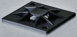 Mounting base, polyamide, black, (L x W x H) 40 x 40 x 5.5 mm