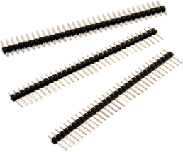 Pin header, 18 pole, pitch 2.54 mm, straight, black, 61301811121