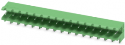 Pin header, 16 pole, pitch 5 mm, angled, green, 1735976