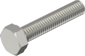 Hexagon head screw, external hexagon, M6, Ø 6 mm, 16 mm, stainless steel, DIN 933