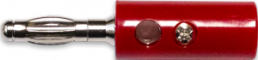 4 mm plug, screw connection, red, BU-00249-2