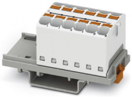 Distribution block, push-in connection, 0.2-6.0 mm², 12 pole, 32 A, 6 kV, white, 3273560